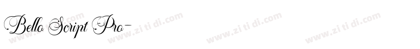 Bello Script Pro字体转换